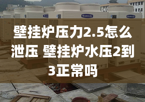 壁挂炉压力2.5怎么泄压 壁挂炉水压2到3正常吗