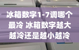 冰箱数字1-7调哪个最冷 冰箱数字越大越冷还是越小越冷