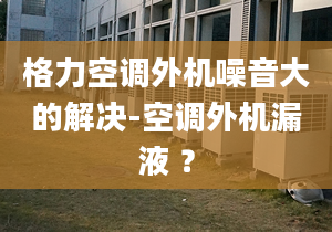 格力空调外机噪音大的解决-空调外机漏液 ？