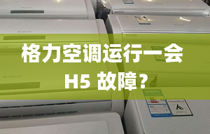 格力空调运行一会 H5 故障？