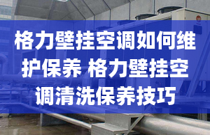 格力壁挂空调如何维护保养 格力壁挂空调清洗保养技巧