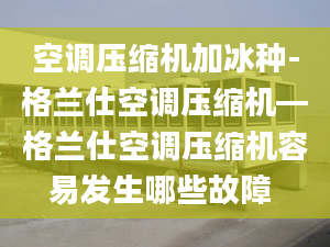 空调压缩机加冰种-格兰仕空调压缩机—格兰仕空调压缩机容易发生哪些故障 