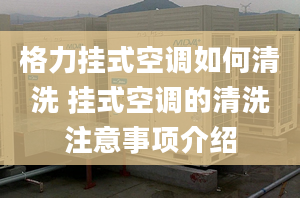 格力挂式空调如何清洗 挂式空调的清洗注意事项介绍