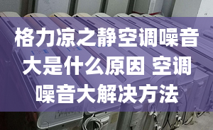 格力凉之静空调噪音大是什么原因 空调噪音大解决方法