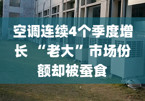 空调连续4个季度增长 “老大”市场份额却被蚕食